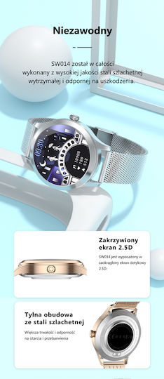 G.Rossi SG009D 38mm Smartwatch with Heart Rate Monitor (Gold) vue 2