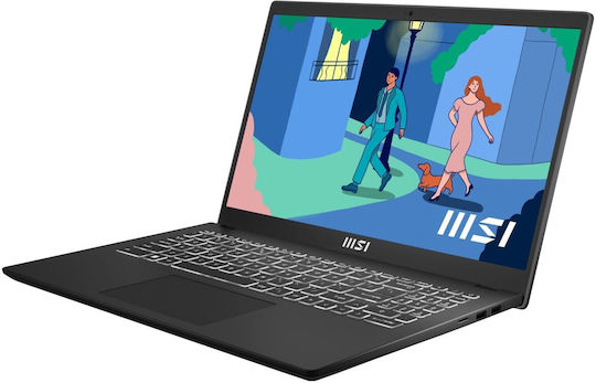 MSI Modern 15 B12MO-640PL 15.6" FHD (i5-1235U/16GB/512GB SSD/W11 Home) Classic Black (US Keyboard) vue 3