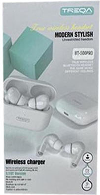 AGC BT-500PRO In-ear Bluetooth Handsfree Earphones with Charging Case White view 1