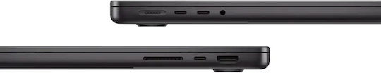 Apple MacBook Pro 14" (2023) 14.2" Retina Display 120Hz (M3-Pro 11-Core/18GB/512GB SSD) Space Black (International English Keyboard) vue 5