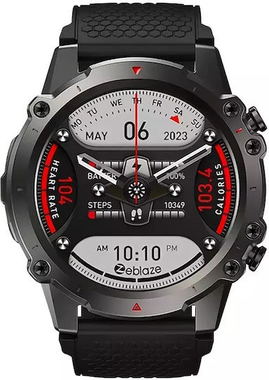 Zeblaze Vibe 7 Lite 49mm Smartwatch with Heart Rate Monitor (Black) view 3