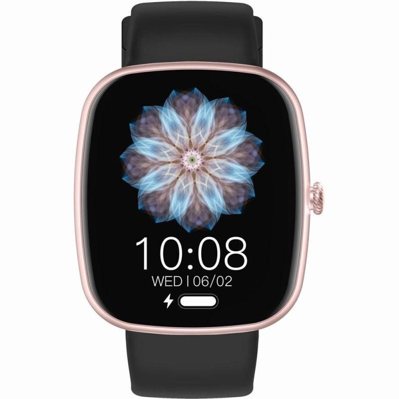 Gravity Gt18-1 Smartwatch Pink + Black Strap view 3