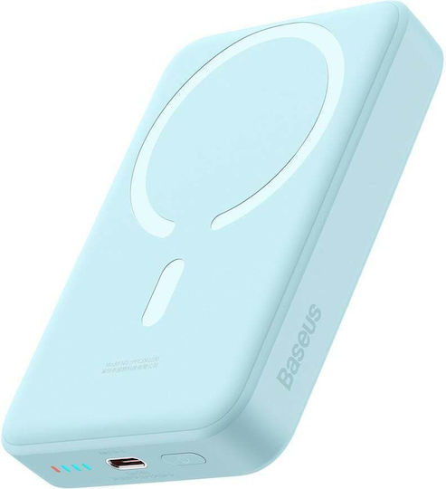 Baseus Magnetic Mini MagSafe Power Bank 10000mAh 30W with USB-C Port Light Blue