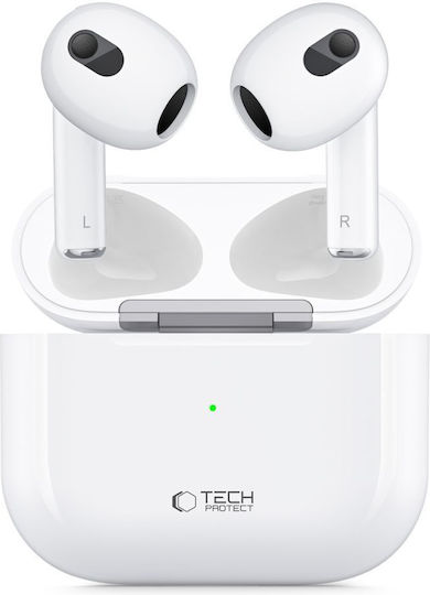 Tech-Protect Ultraboost In-ear Bluetooth Handsfree Earphones with Charging Case White view 2