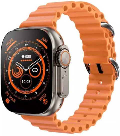 Deus Explorer JS-8 Smartwatch with Heart Rate Monitor (Orange)