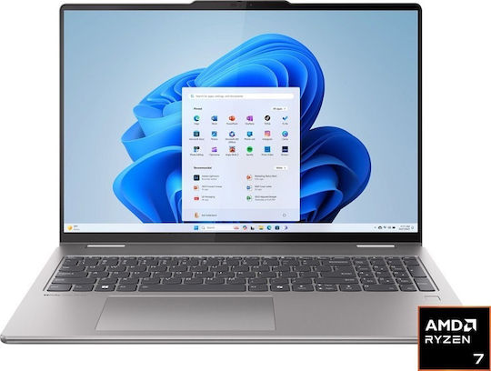 Lenovo Yoga 7 2-in-1 16AHP9 16" IPS FHD+ Touchscreen (Ryzen 7-8840HS/16GB/1TB SSD/W11 Home) Arctic Grey (US Keyboard) Ansicht 2