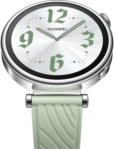Huawei Watch GT 4 Stainless Steel 41mm Waterproof with Heart Rate Monitor (Green Fluoroelastomer Strap) view 7