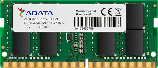 Adata Premier 16GB DDR4 RAM with 3200 Speed for Laptop (AD4S3200716G22-SGN)