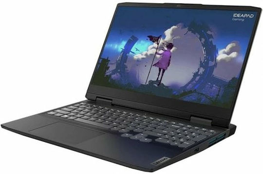 Lenovo IdeaPad Gaming 3 15ARH7 15.6" IPS FHD 165Hz (Ryzen 7-6800H/16GB/512GB SSD/GeForce RTX 3050 Ti/No OS) Onyx Grey (ES Keyboard) view 3