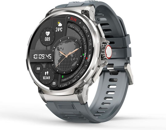 Aoke V69 Smartwatch with Heart Rate Monitor (Silver)
