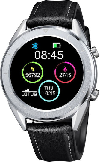 Lotus Watches L50008/3 Aluminium 46mm Smartwatch with Heart Rate Monitor (Black) view 1