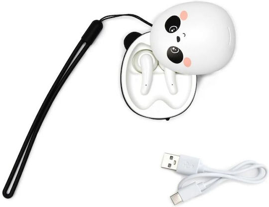 Legami Milano Be Free Earbud Bluetooth Handsfree Headphones With Charging Case Panda view 3