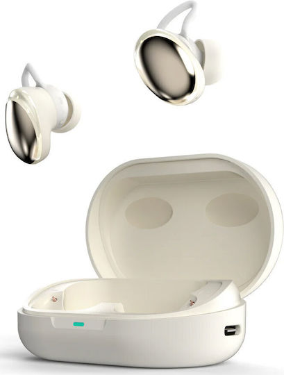HiFuture FUSION In-ear Bluetooth Handsfree Earphones with Charging Case Ivory White vue 2