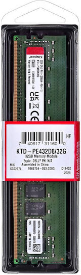 Kingston DDR4 with Module 1x32GB and Speed 3200 for Server KTD-PE432D8/32G view 2