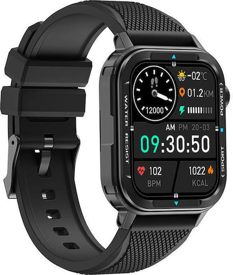 Colmi M41 Smartwatch with Heart Rate Monitor (Black) view 2