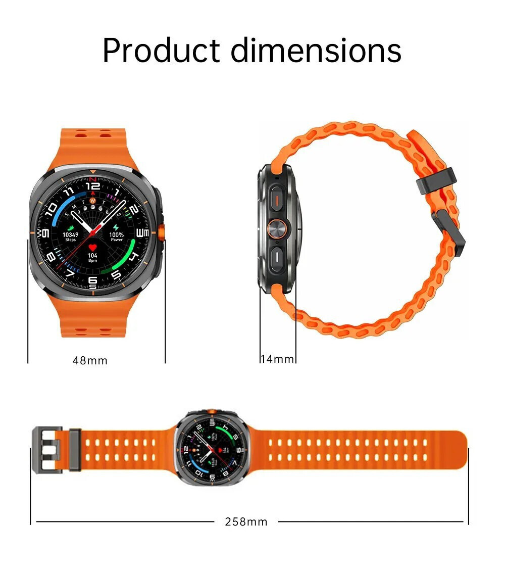 Kalobee U8 Ultra Smartwatch with Heart Rate Monitor Black view 4