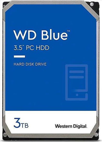 Western Digital 3TB HDD Hard Drive 3.5" SATA III 5400rpm with 256MB Cache for NAS WD30EZZX