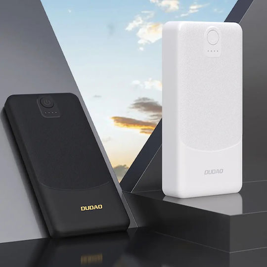 Dudao K10 Power Bank 10000mAh 12W with 2 USB-A Ports White vue 5