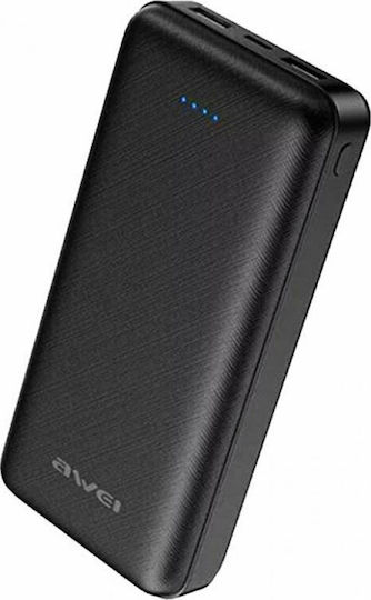 Awei P47K Power Bank 20000mAh with 2 USB-A Ports Black vue 2