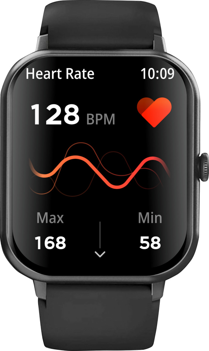 Telefunken Fit Smartwatch with Heart Rate Monitor (Black)