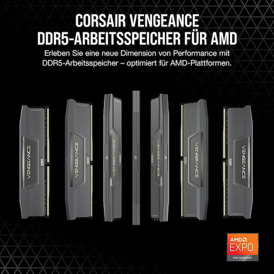 Corsair Vengeance DDR5 64GB RAM with 2x32GB Modules and Speed 6000 for Desktop CMK64GX5M2B6000Z40 vista 5