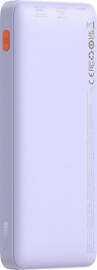 Baseus Airpow Power Bank 10000mAh 20W with USB-A Port and USB-C Port Power Delivery Purple view 5