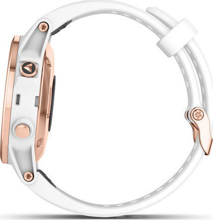 Garmin Fenix 5S Plus Stainless Steel 42mm Waterproof Smartwatch with Heart Rate Monitor (White/Rose Gold) view 9