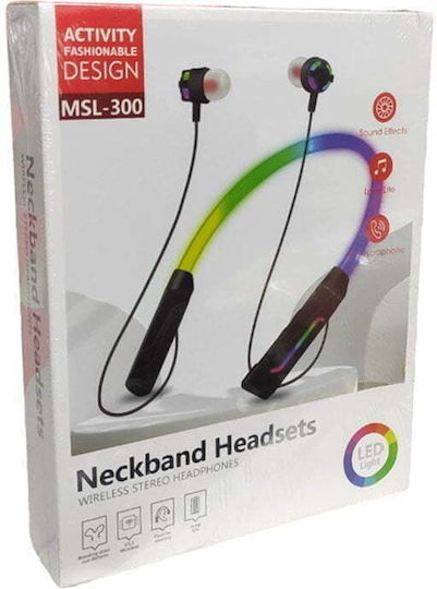 MSL-300 In-ear Bluetooth Handsfree Earphones with Charging Case Black view 1