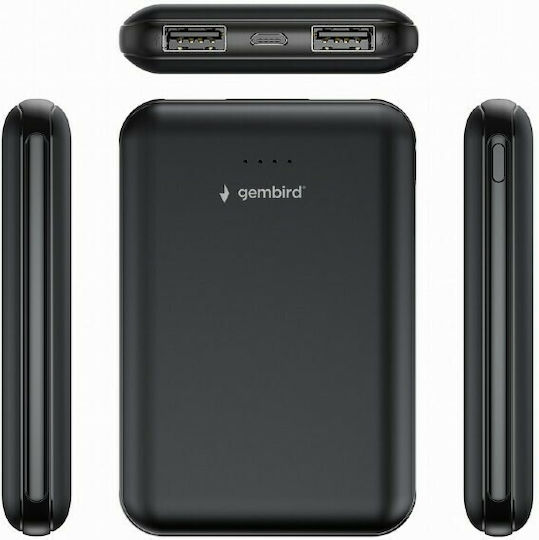 Gembird PB05-01 Power Bank 5000mAh with 2 USB-A Ports Black vue 4