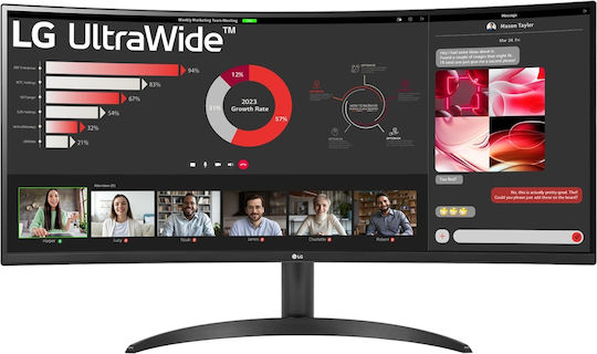 LG 34WR50QC-B Ultrawide VA HDR Curved Monitor 34" QHD 3440x1440 with Response Time 5ms GTG