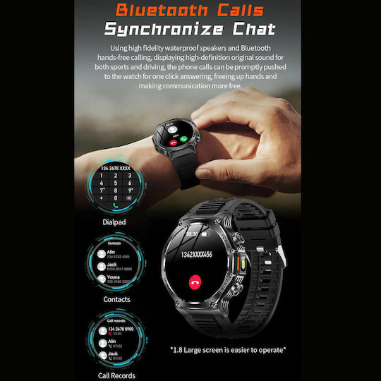 Microwear AK82 Smartwatch (Silver) view 3