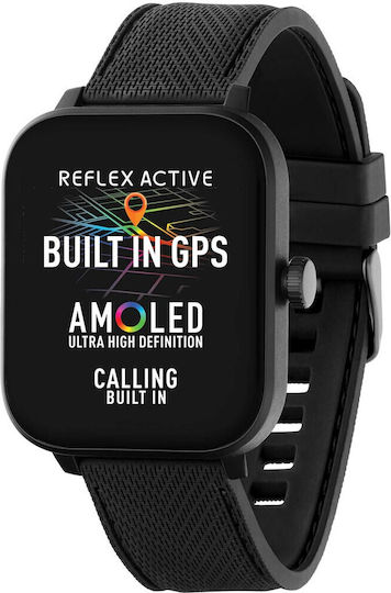 Reflex Active Series 44 Smartwatch with Heart Rate Monitor (Black)