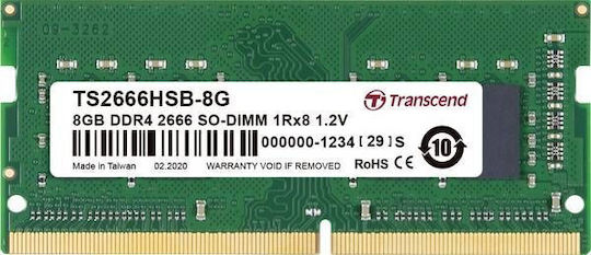 Transcend 8GB DDR4 RAM with 2666 Speed for Laptop (TS2666HSB-8G) view 2