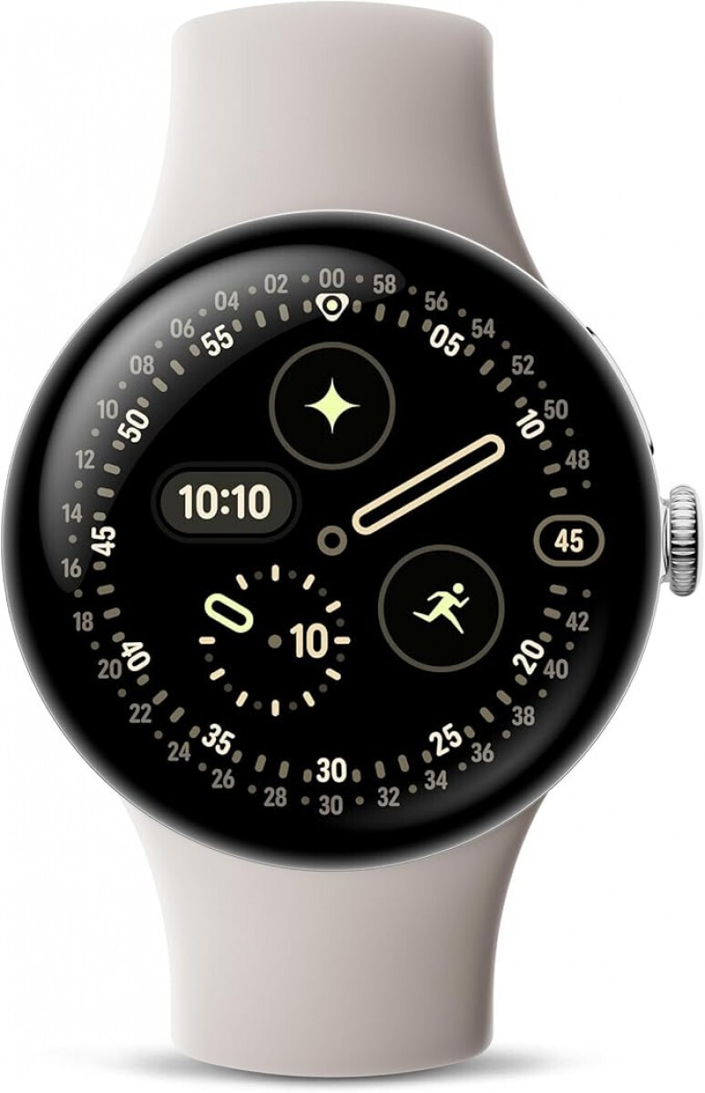 Google Pixel Watch 4 Aluminium 41mm with Heart Rate Monitor (Polished Silver Aluminium Case/Porcelain Active Band) view 2
