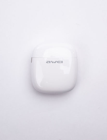 Awei T28 In-ear Bluetooth Handsfree Earphones with Sweat Resistance and Charging Case White view 3