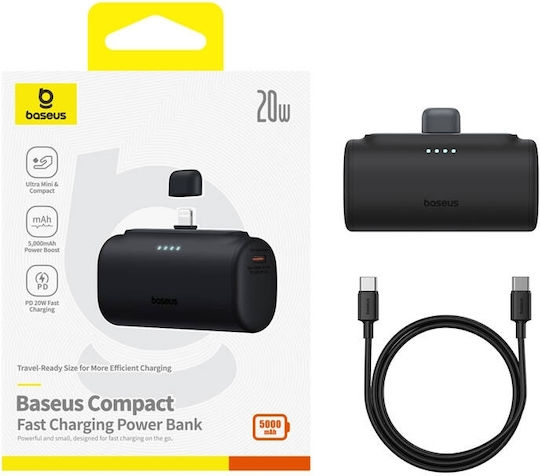 Baseus Compact Lightning Edition Power Bank 5000mAh 20W Black view 9