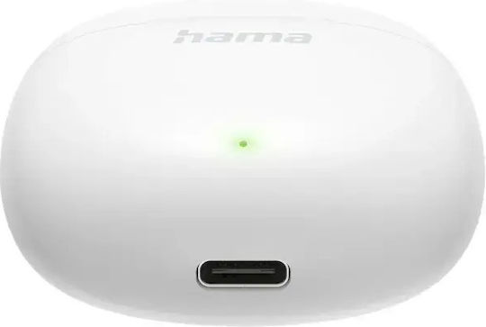 HAMA Action One Earbud Bluetooth Handsfree Earphones with Charging Case White vue 5
