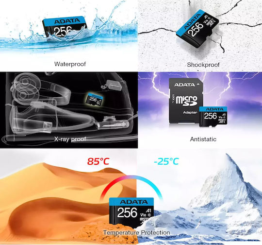 Adata Premier microSDXC 256GB U1 V10 A1 UHS-I 85MB/s With Adapter view 5