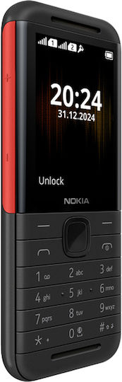 Nokia 5310 (2024) Dual SIM Mobile with Buttons (English Menu) Black/Red view 3