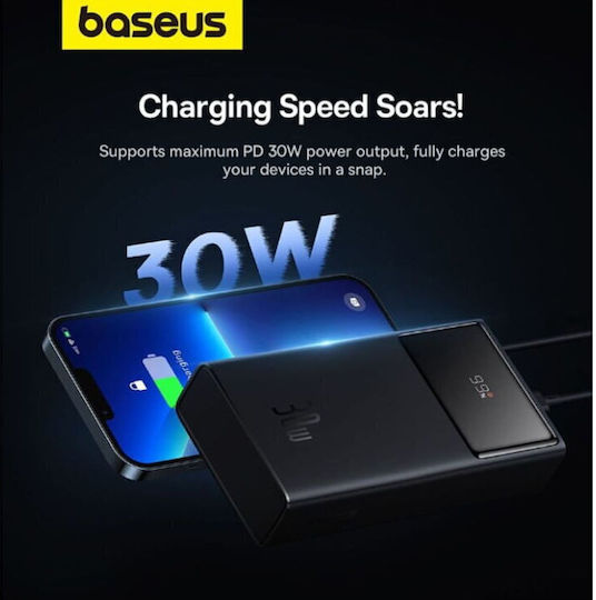 Baseus Star-lord Power Bank 10000mAh 30W with 2 USB-A Ports and USB-C Port Black vue 4