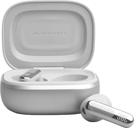 JBL Live Flex 4 Earbud Bluetooth Handsfree Headphones with Sweat Resistance and Charging Case Silver Ansicht 2