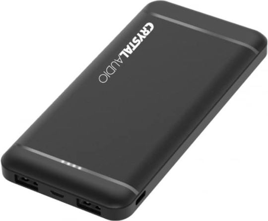 Crystal Audio PBK3K Power Bank 10000mAh with 2 USB-A Ports Black view 3
