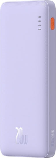 Baseus Airpow Power Bank 10000mAh 20W with USB-A Port and USB-C Port Power Delivery Purple view 4
