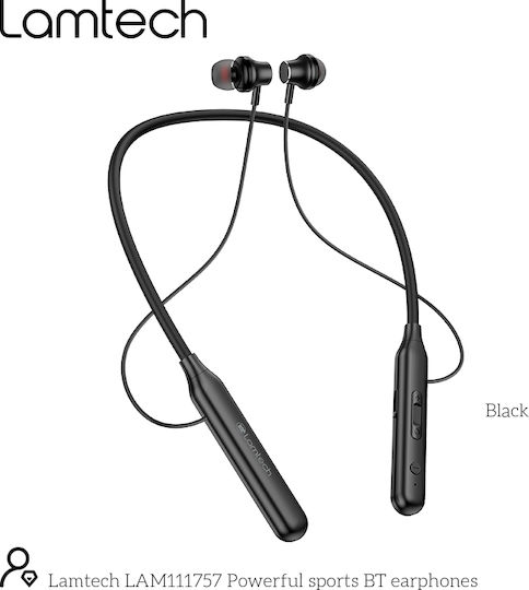 Lamtech LAM111757 In-ear Bluetooth Handsfree Earphones with Sweat Resistance Black vue 2