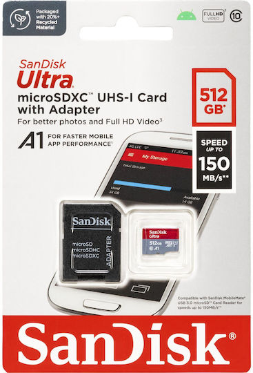 Sandisk Ultra microSDXC 512GB Class 10 U1 A1 UHS-I view 4