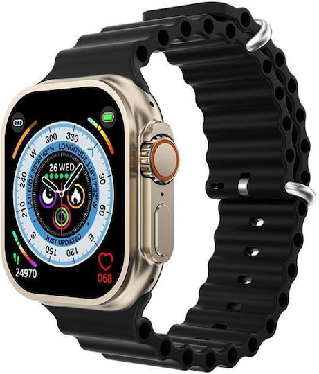 S8 Ultra Pro Smartwatch with Heart Rate Monitor (Black)