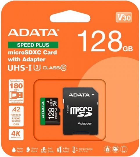 Adata microSDXC 128GB U3 V30 A2 UHS-I 180MB/s with Adapter view 3