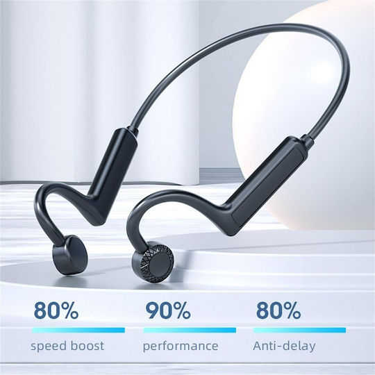 Treqa BT-32 Bone Conduction Bluetooth Handsfree Earphones Black view 3