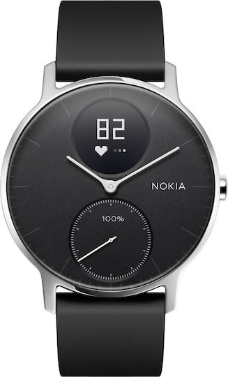 Withings Activité Steel HR Waterproof Smartwatch with Heart Rate Monitor (Black)