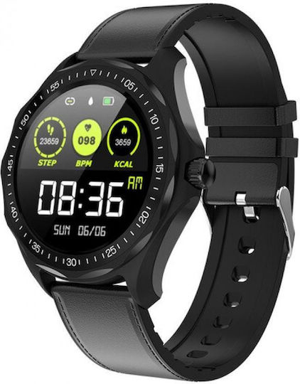 Kingwear S09 Smartwatch with Heart Rate Monitor (Black)